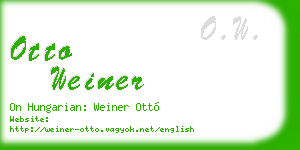otto weiner business card